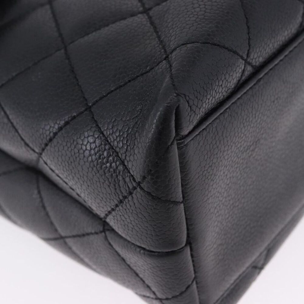 Chanel Coco Top Handle Quilted Caviar With Lizard Black Leather Handbag - Picture 6 of 16